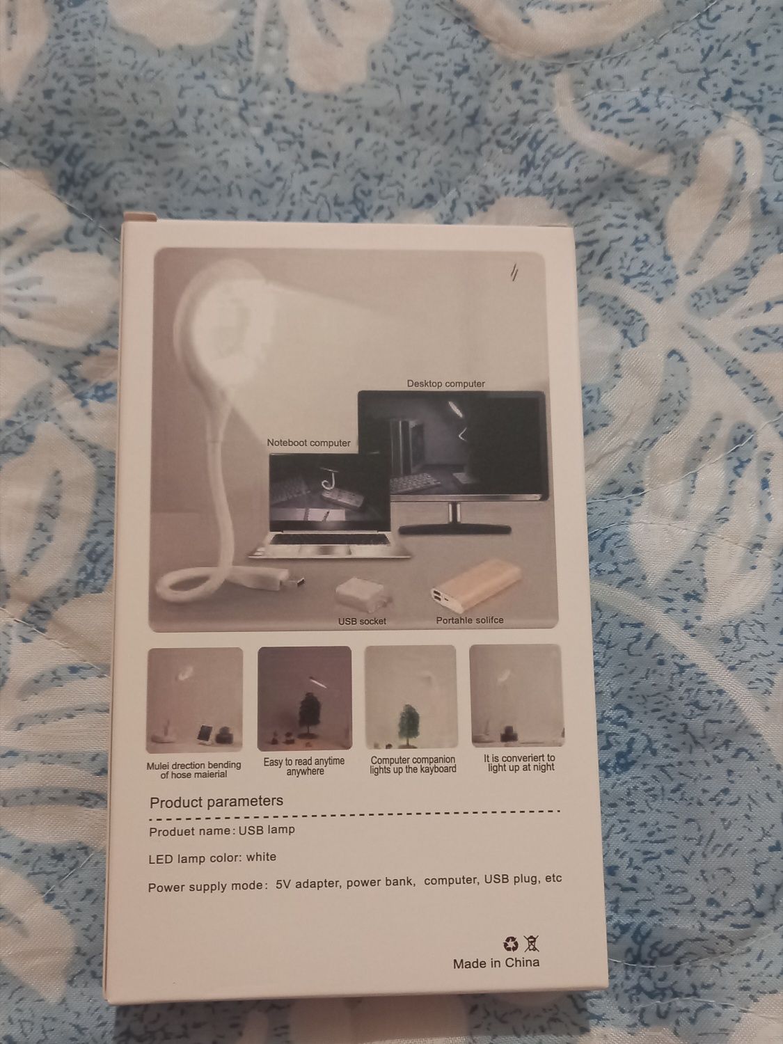 Лампа-USB портативна LED гнучка кільцева