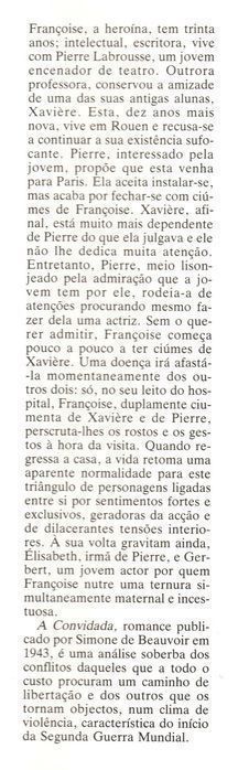 Livro A Convidada de Simone de Beauvoir [Portes Grátis]