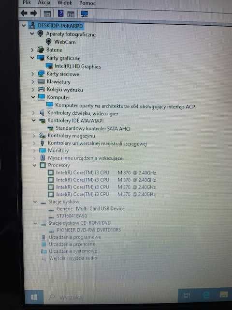Laptop Acer procesor i3 matryca 15.6" sprawny sformatowany Windows 10