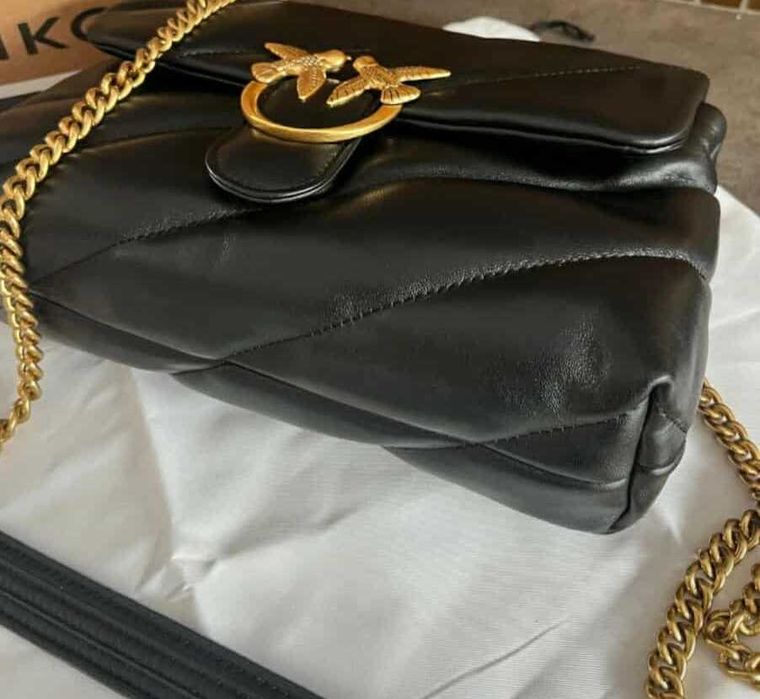 Pinko Love Puff Maxi Quilt Sheep Nappa Black