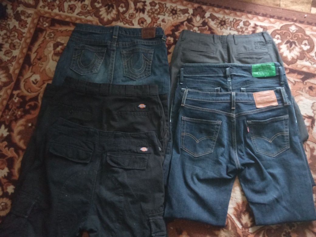 Брендові джинси, брюки (True Religion,Dickies,Diesel,Levis,Napapijri)