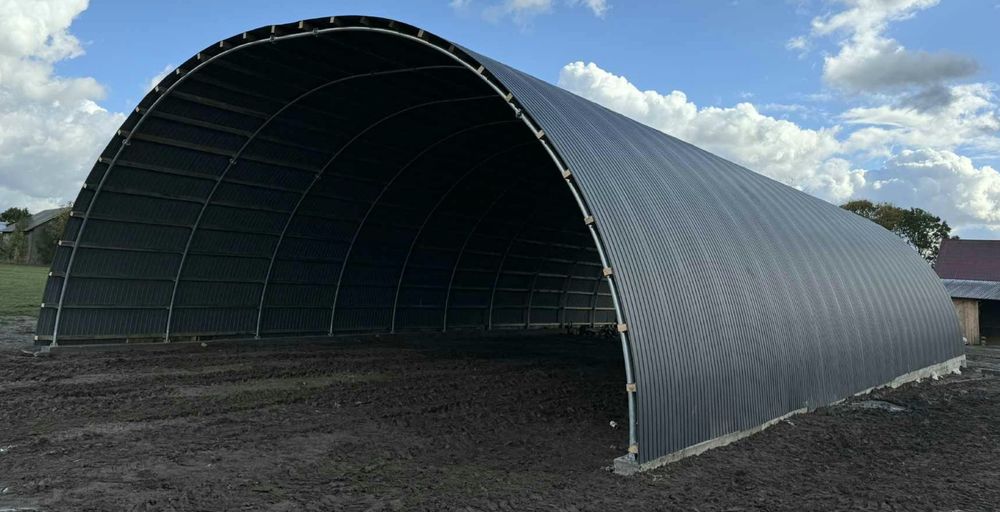 Hala łukowa 12 x 30m magazyn obora bydło garaż wiata rolnicza