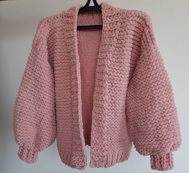 Кардиган з плюшевої пряжі ручної роботи