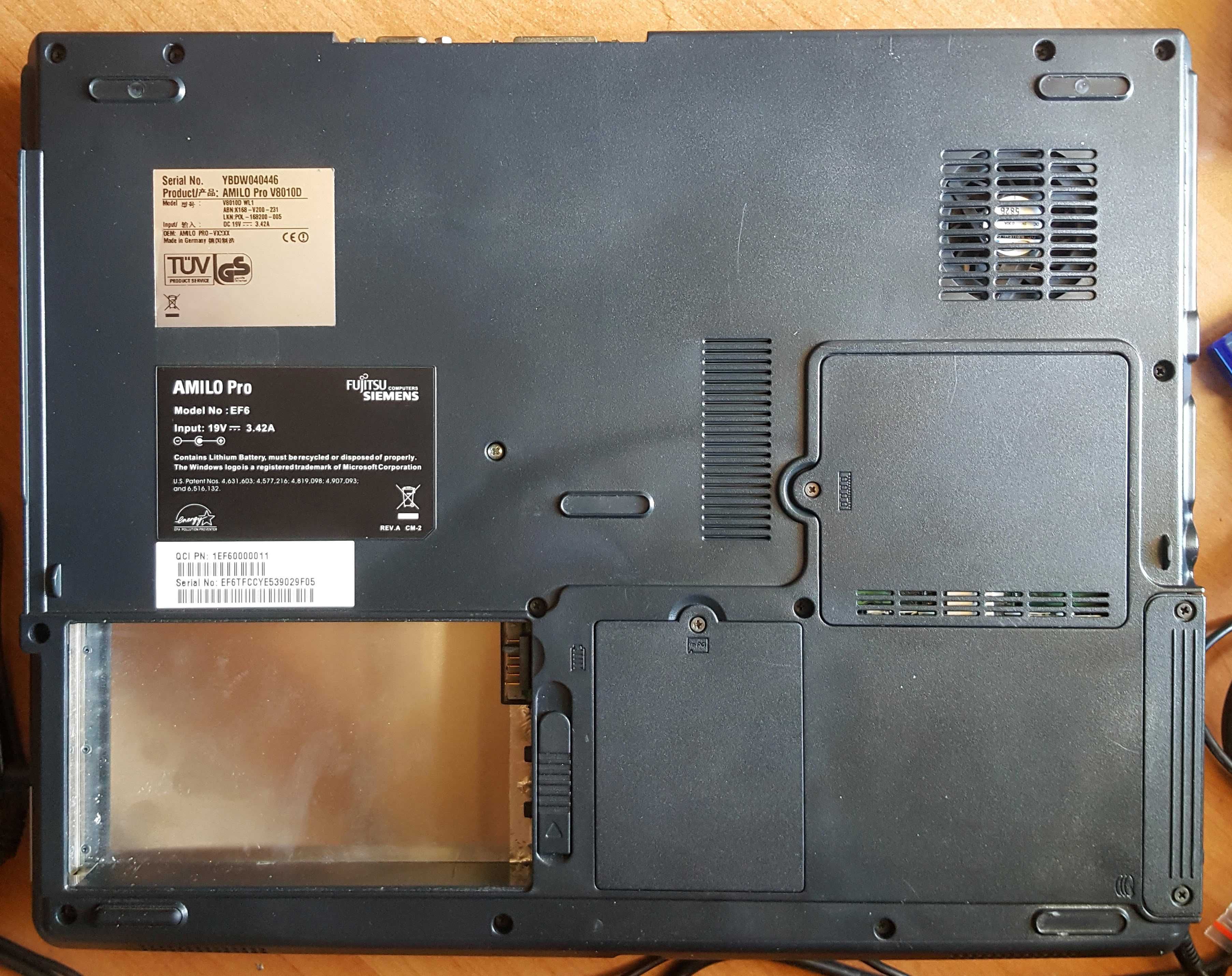Fujitsu Siemens Amilo Pro V8010D EF6 DVD 15.4" retro
