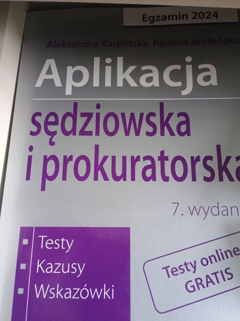 Aplikacja sędziowska i prokuratorska 2024 nowa ksiazka 7 wydanie
