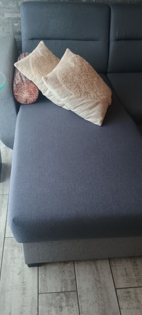 Agata Meble Duży nowoczesny narożnik w kształcie litery "U" szary