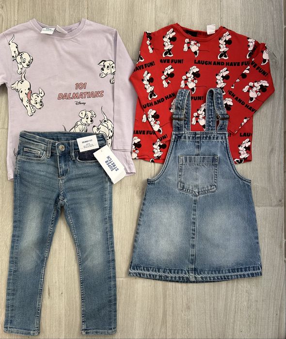 Комплект речей сарафан джинси реглан Zara Next для дівчинки