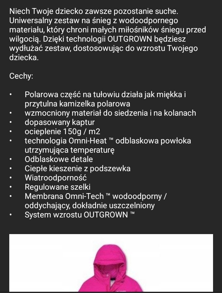 Kombinezon dwuczęściowy COLUMBIA