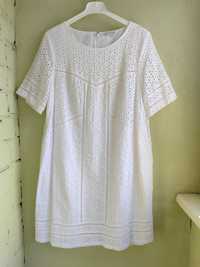Оригінальна біла сукня з прошви від бренду Monsoon великий розмір виши