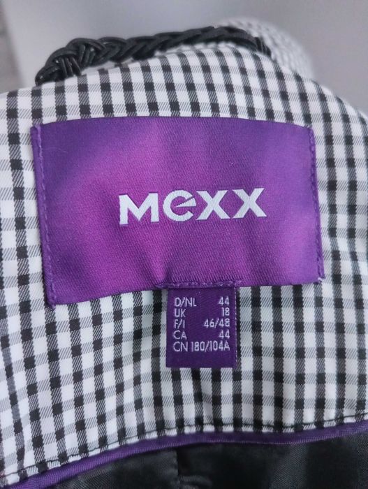 Mexx płaszcz, kurtka na jesień w szarą kratkę 2XL/44/16