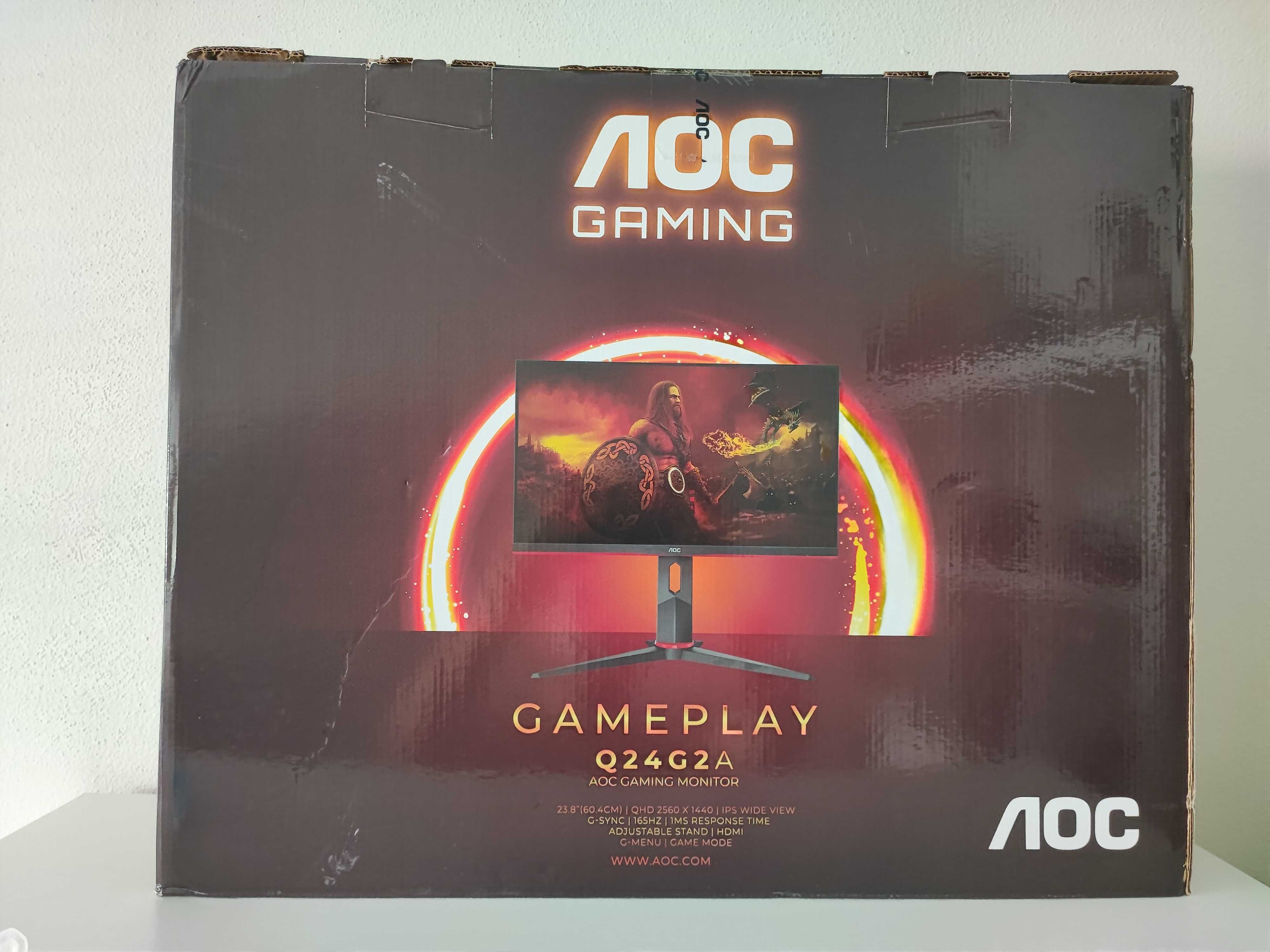 Monitor QHD AOC Q24G2A/BK 23.8 (1440p) (GARANTIA)