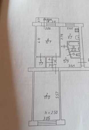 ПРОДАЖ! Найдешевша 2-кім.Кв. 50м2 Окремі.Кімн.Пр.Перемоги. Кирп.Дом