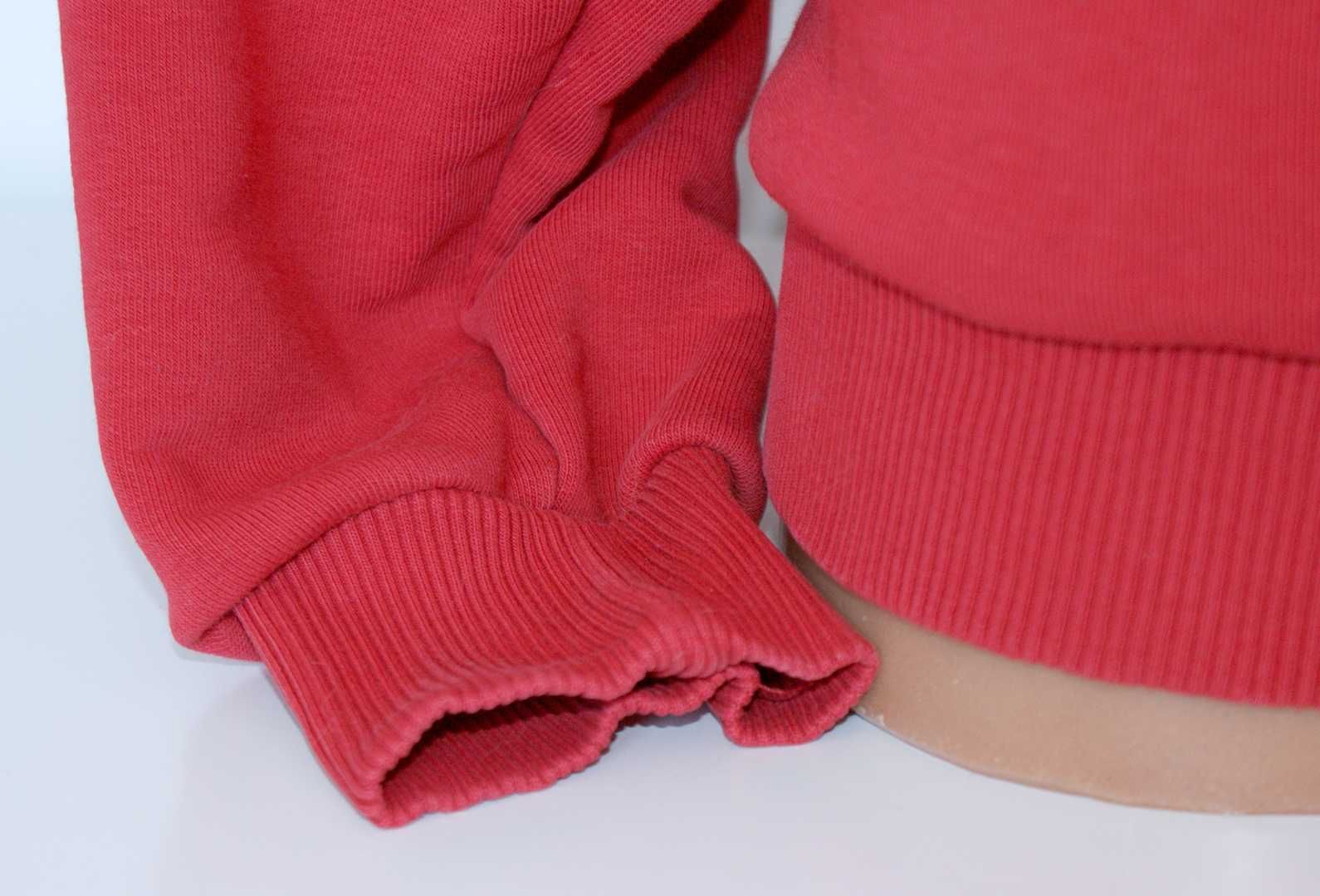 czerwona bluza bez kaptura longsleeve sweatshirt FILA