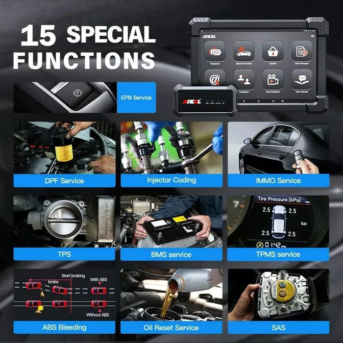 Ancel X7: Diagnóstico Total + Funções Especiais para Oficinas SELADO