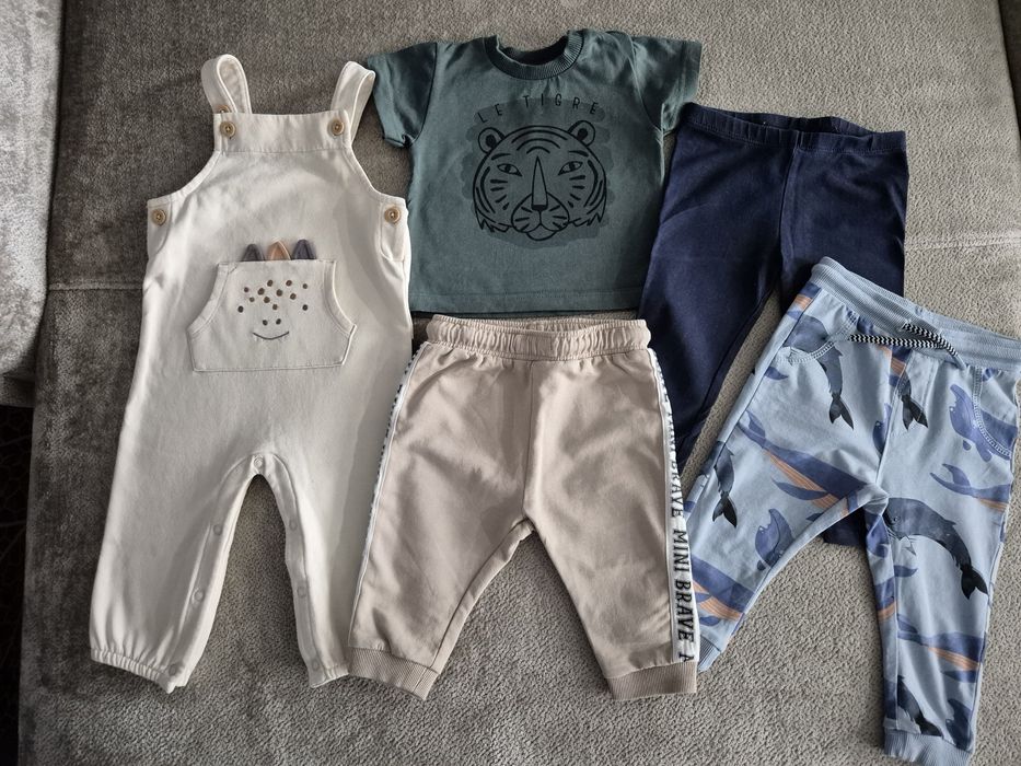 Paka ubranek kurtki, spodnie, body dla niemowlaka od 3-9 m