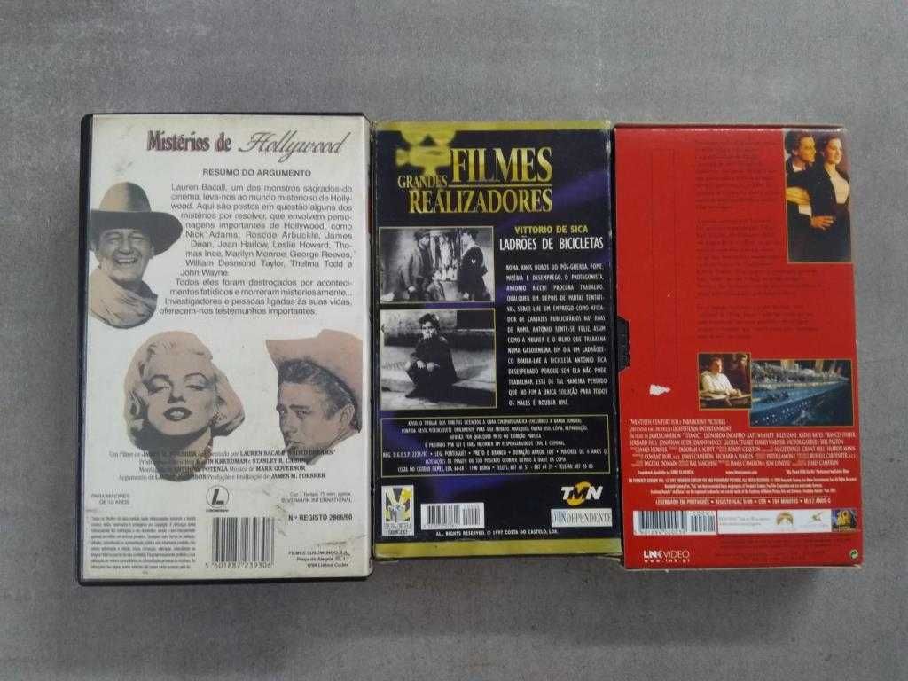 Conjunto Três Filmes Clássicos, em Cassetes VHS