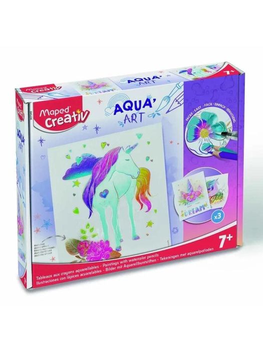 Creativ Aqua Art Obrazy akwarelowe Jednorożec Maped pudełko,212x266