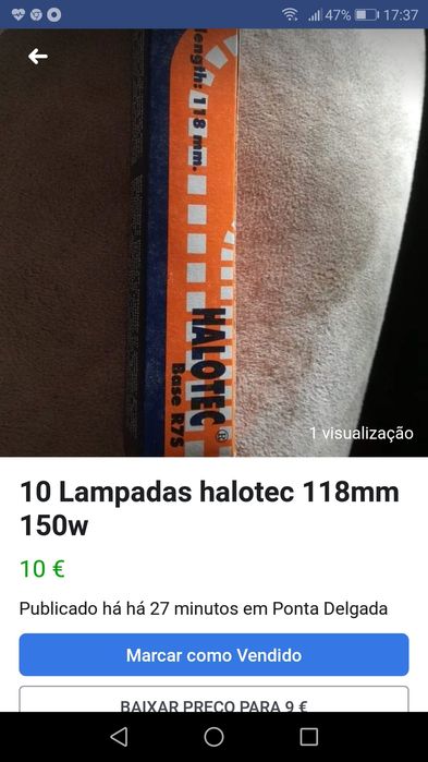 10 Lampadas halotec 118 mm 150w