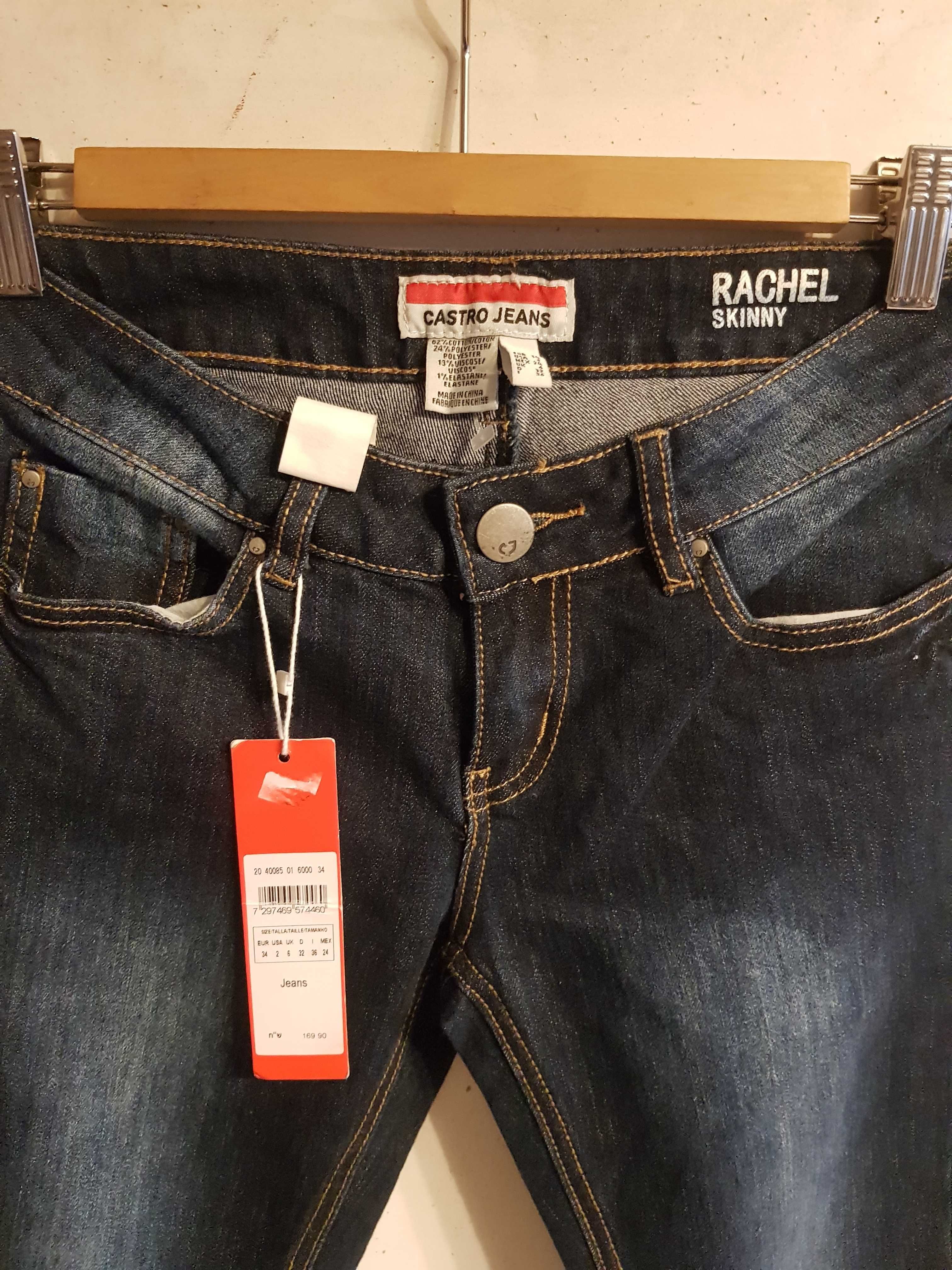 Spodnie jeansowe nowe skinny Castro roz.34