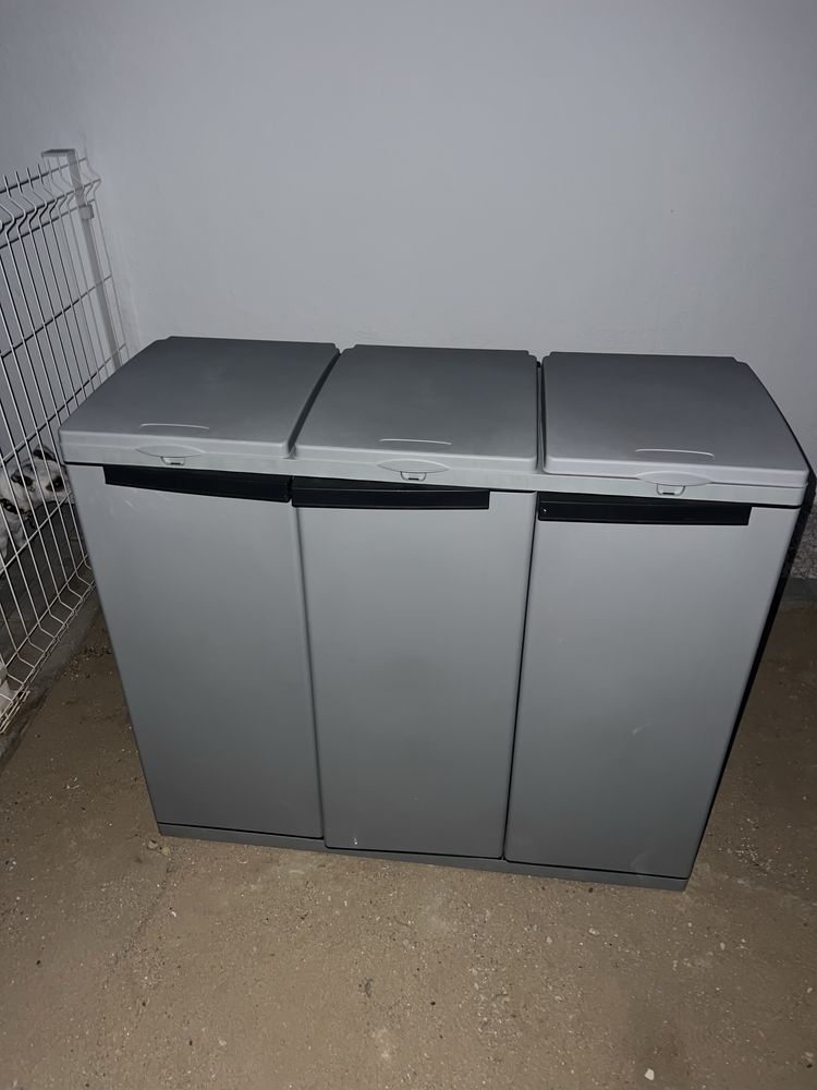 Conj. Armário Exterior + Baldes Reciclagem Spaceo