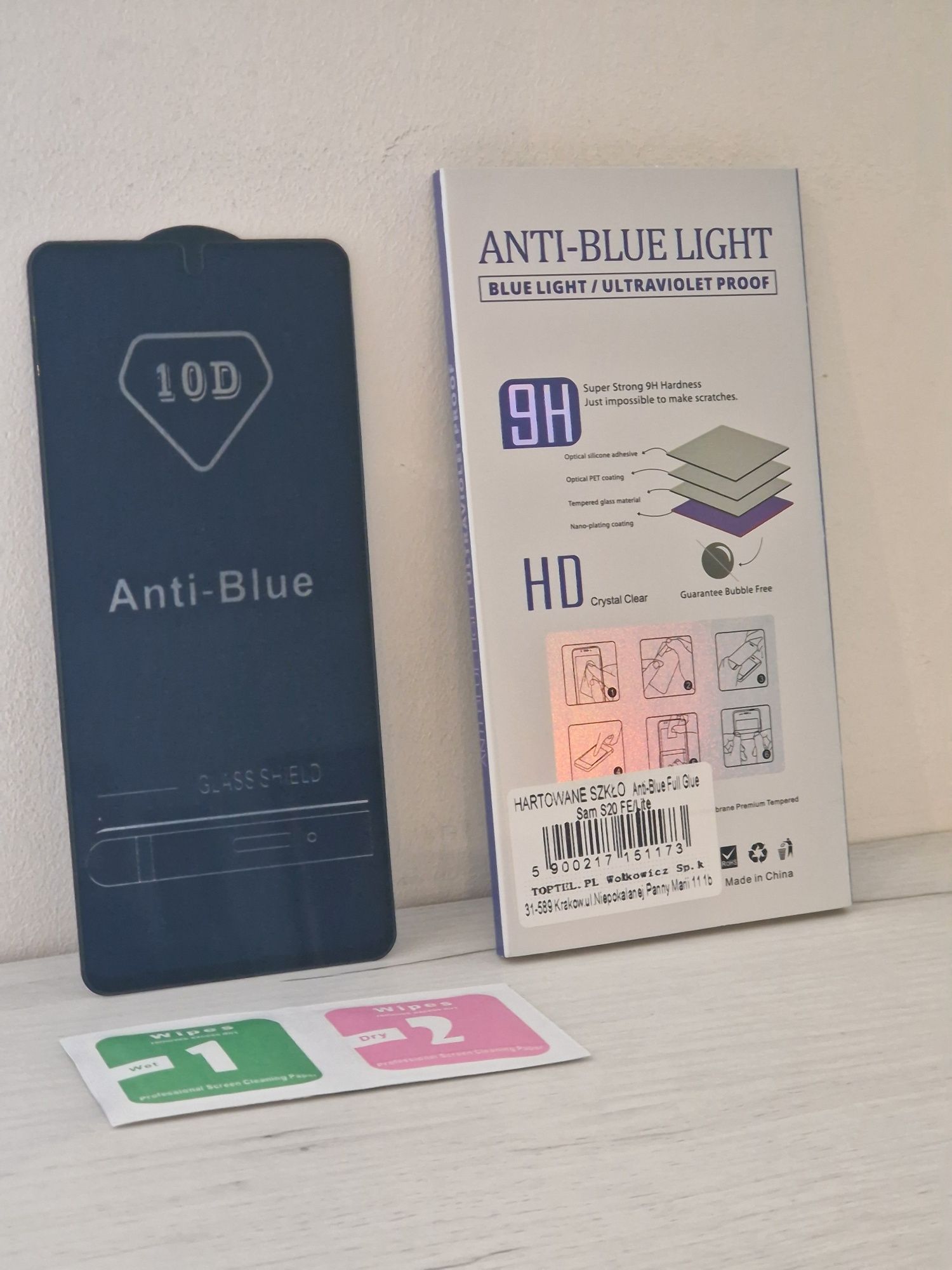 Hartowane szkło Anti-Blue Full Glue do Samsung Galaxy S20 FE/Lite