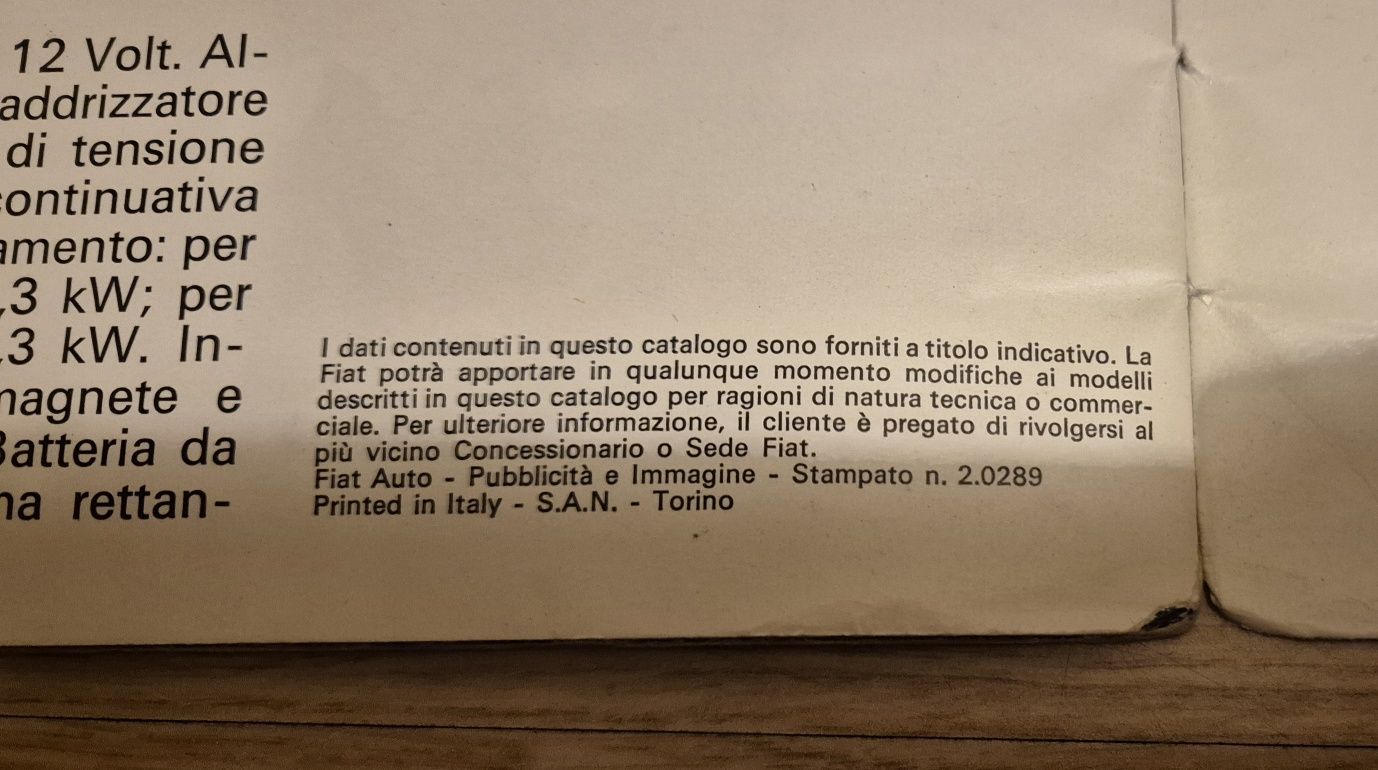 Broszura vintage Fiat 131 Supermirafiori lata 70 prospekt katalog PRL