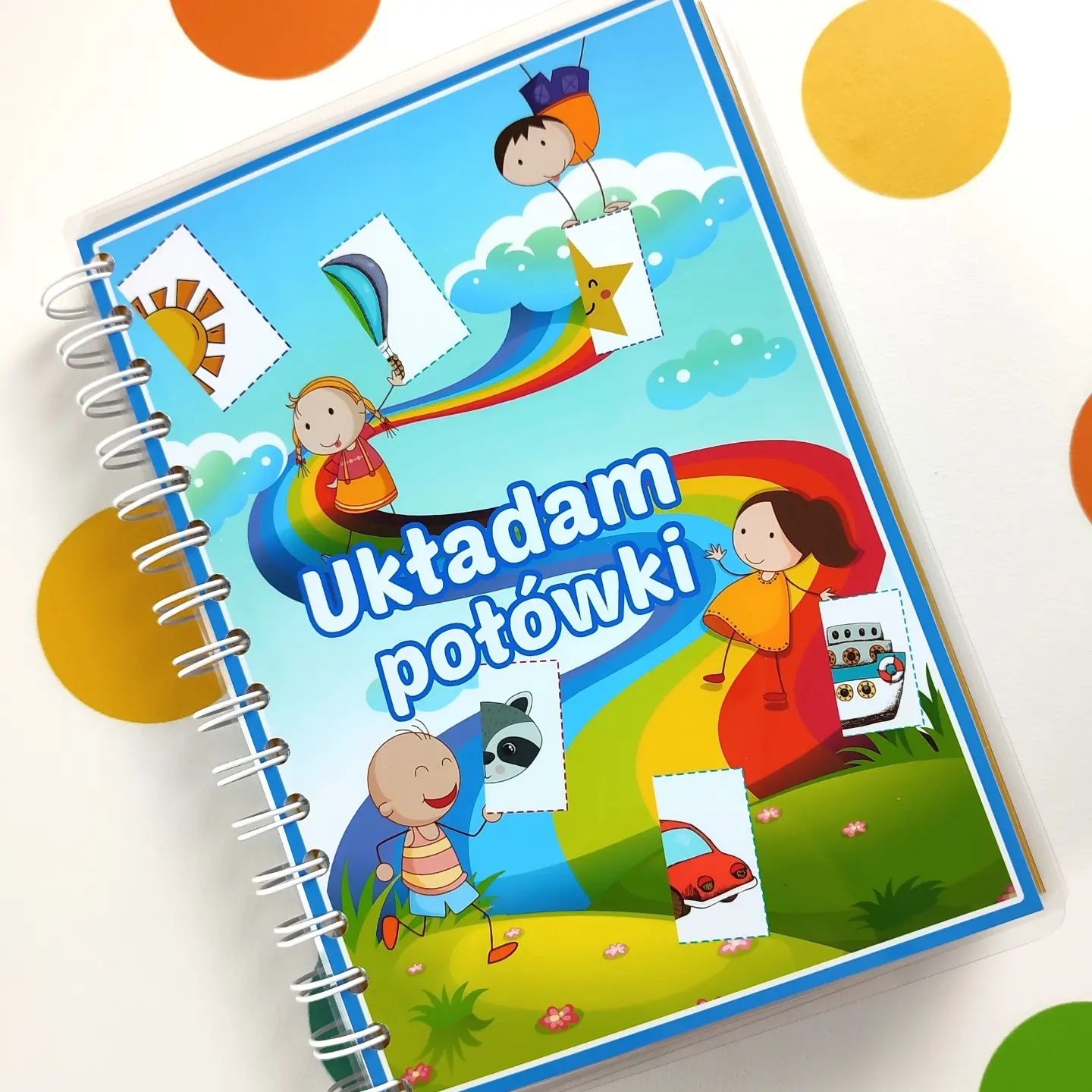 Układam połówki lamibook na rzepy