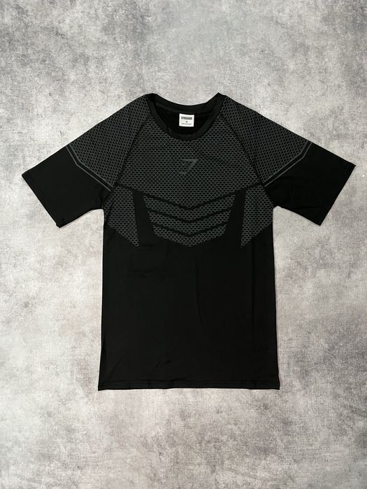 GymShark Onyx v2 Черна ( S, M, L ) футболка компресійна, рашгард