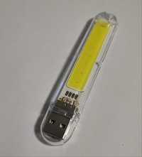 Яскравий USB ліхтарик COB світлодіоди LED фонарик