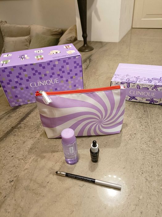 Clinique + Lancome - zestaw 3 kosmetyków + kosmetyczka * NOWE *