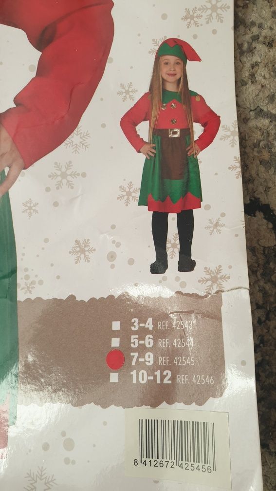 Strój karnawałowy elf dla dziewczynki