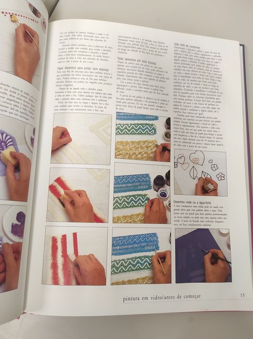 Livro pintura em vidro