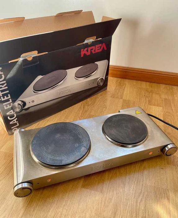 Placa eléctrica dupla - KREA - Aço Inox