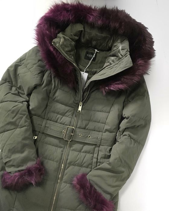 GUESS оригинал. Женская зимняя куртка парка зима хаки размер XS, S