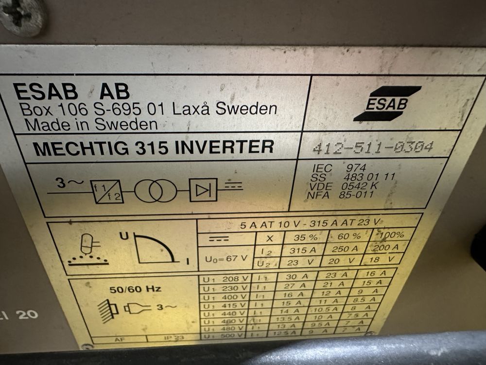 Esab spawarka orbitalna tig (nie orbitalum kemppi) głowice automat