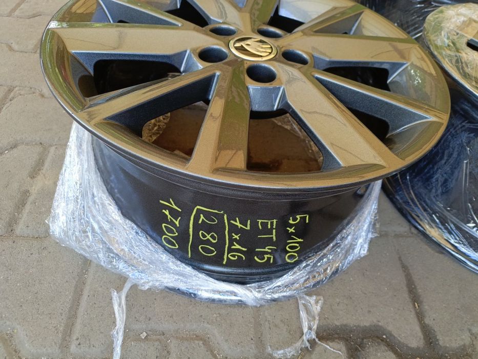 Felgi aluminiowe oryginalne skoda 5x100 et45 7jx16 VW seat