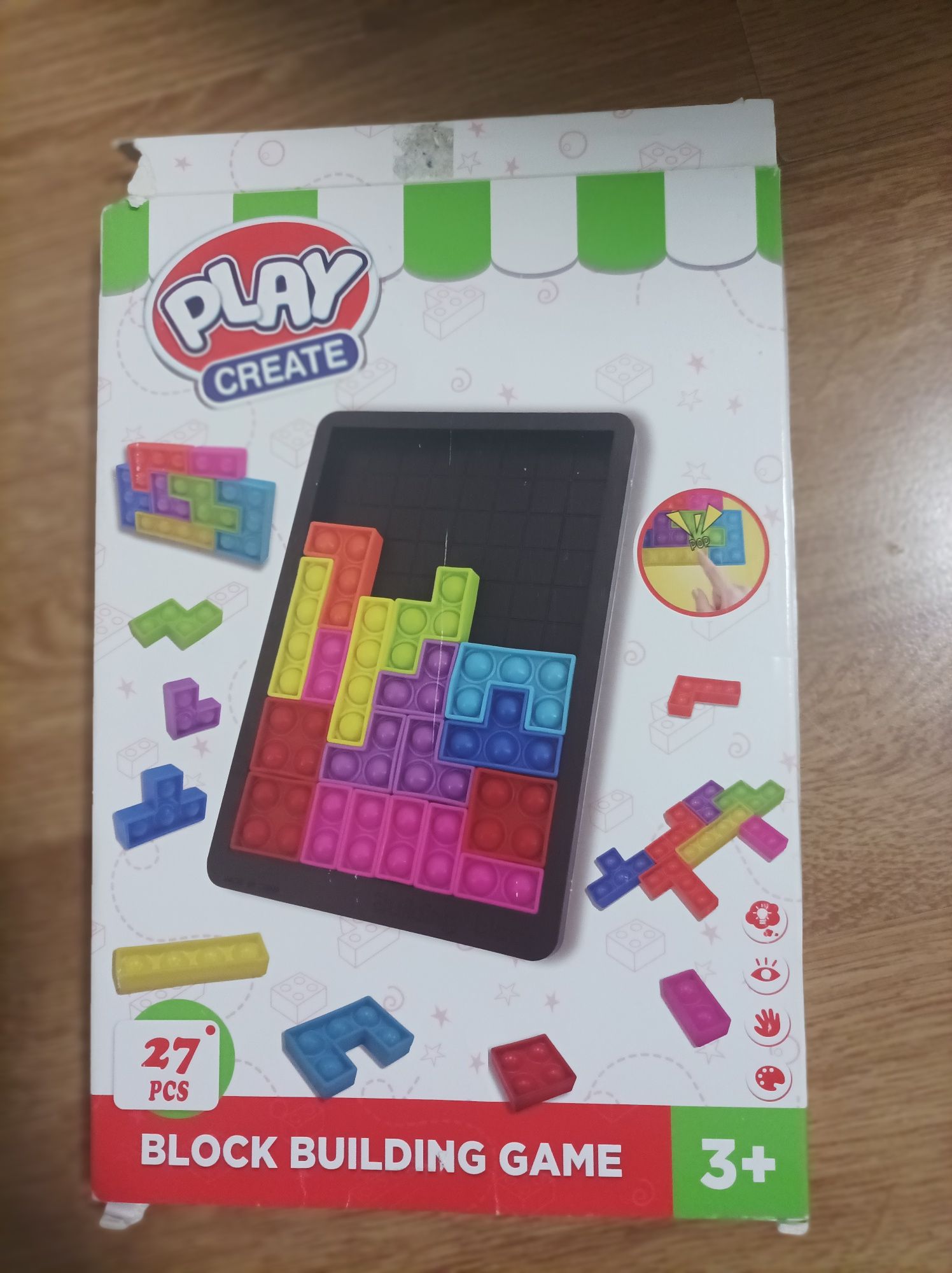 Ukladanka logiczna. Tetris. Popit