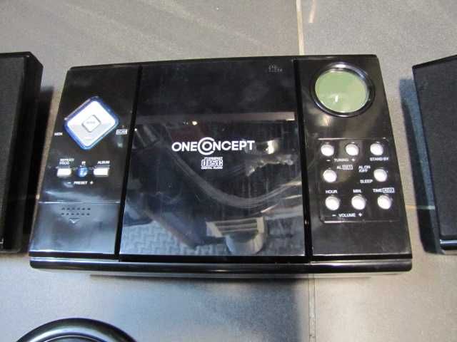 OneConcept V-12 Wieża stereo CD USB z pilotem czarna