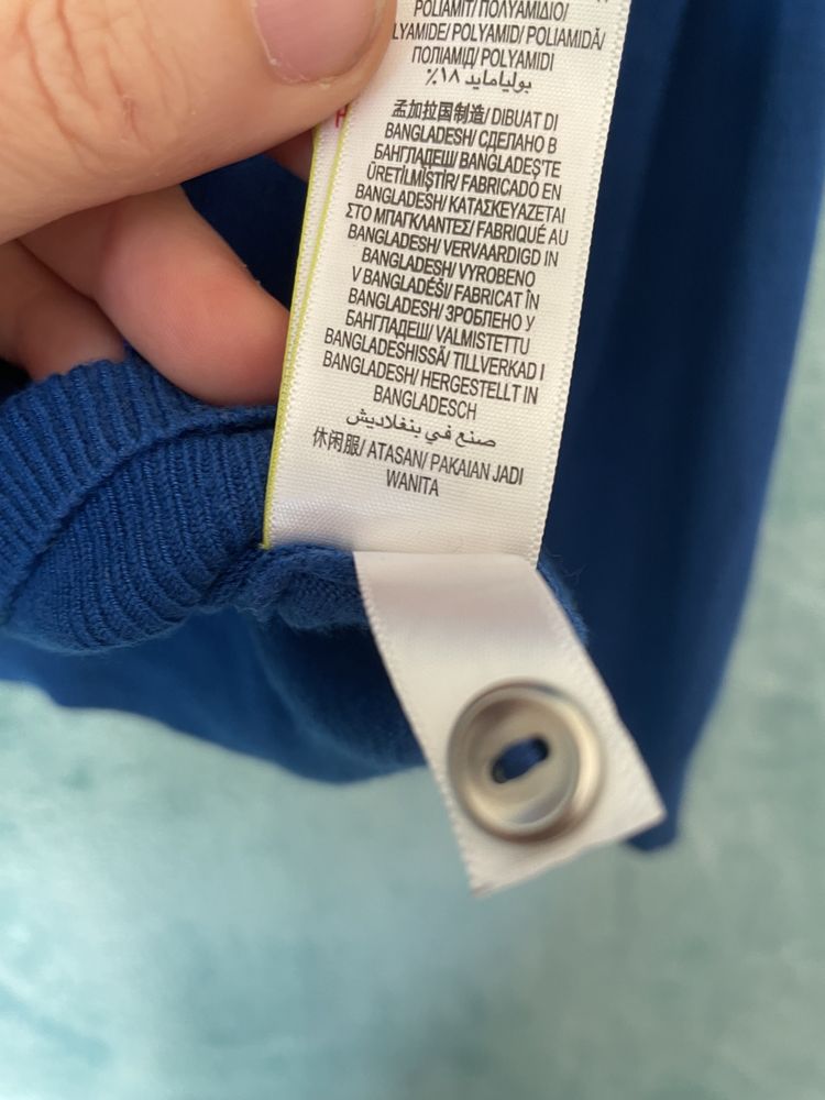 Dzianinowy  sweter damski  cienki rozpinany niebieski L/ XL , M&S