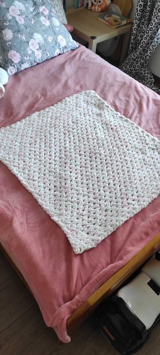 Kocyk pleciony dla noworodków, 85 x 85 cm