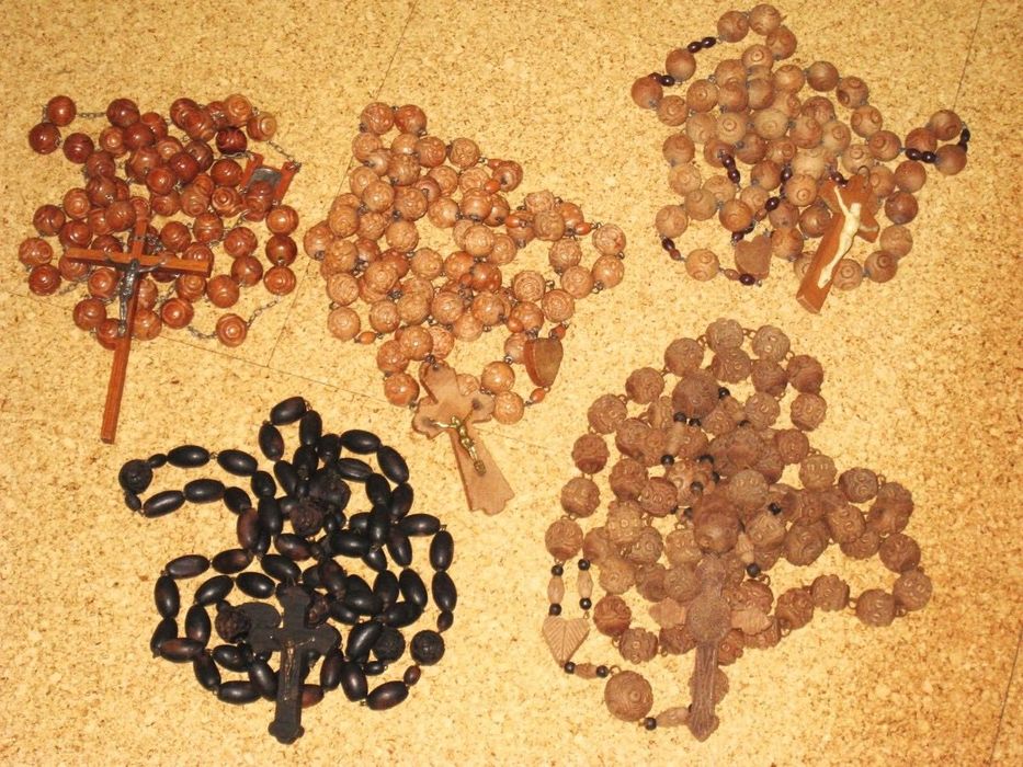 Lote de 5 terços grandes , 100 a 150 cm