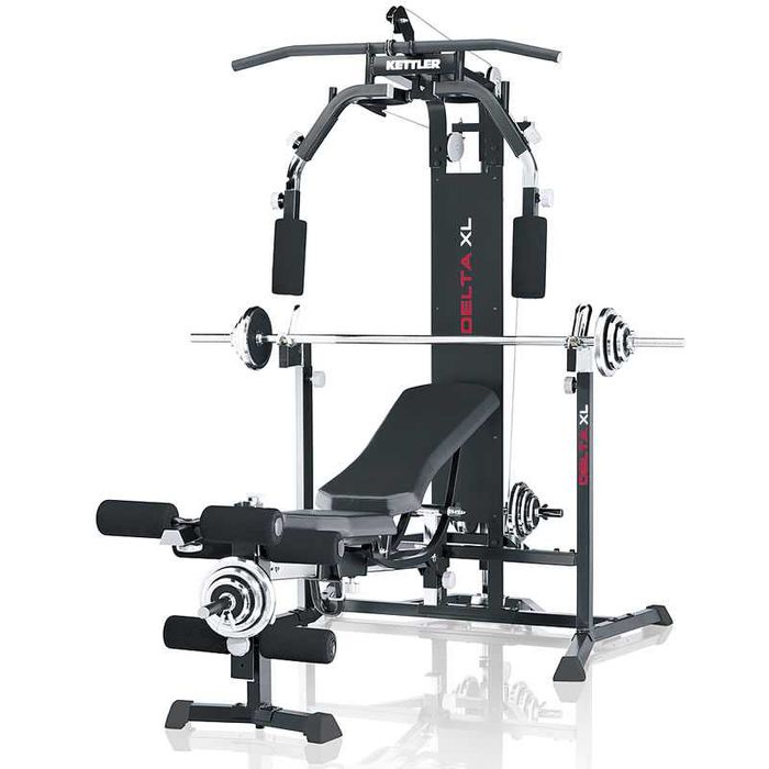 Pokazowy atlas Kettler Delta XL + 100 kg obciążenia,modlitewnik, gryfy