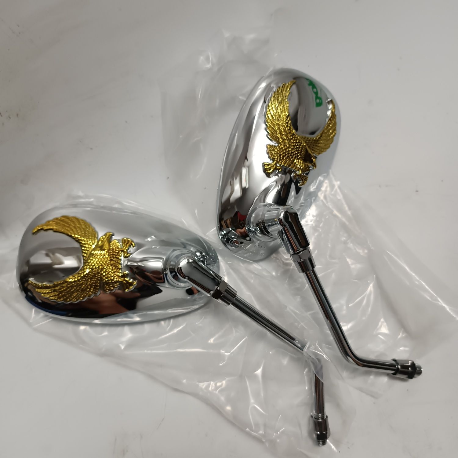 Lusterka Z Orlem Chrom Grawer Chopper Cruiser Custom Oryginal Piekne