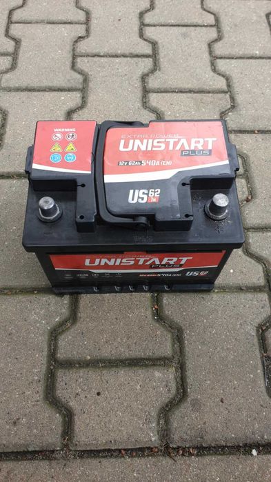 Akumulator Unistart 62ah 540ah * 98% sprawność SOH * GWARANCJA !!!