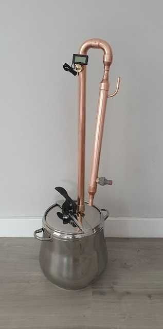 Mikro pot-still destylator miedziany + zbiornik 15l