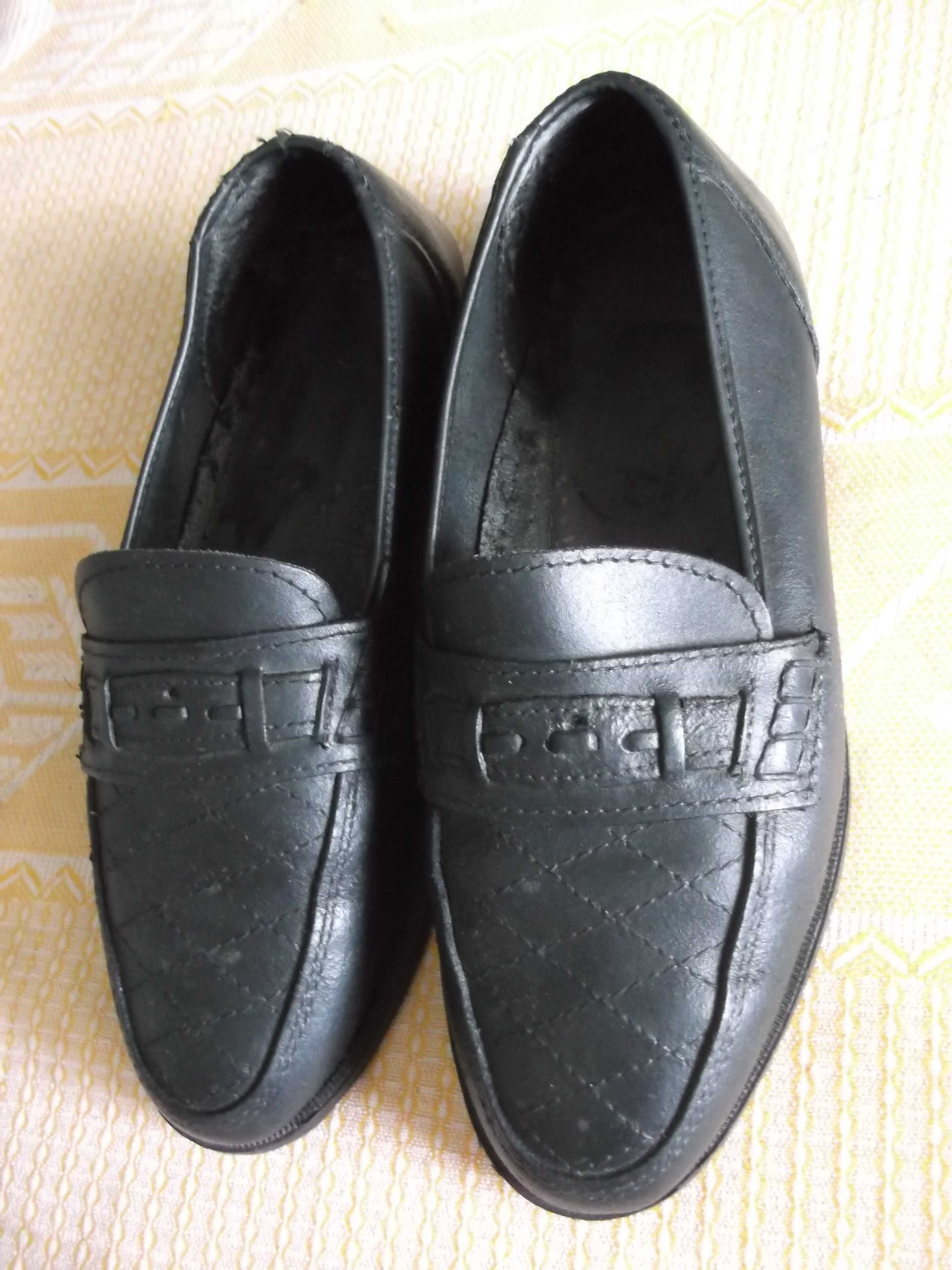 Кожаные туфли 39-40 раз -25,5 см