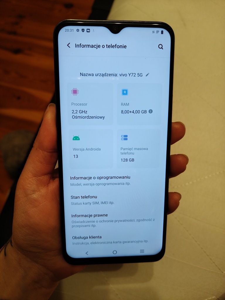 Vivo Y 72 5g/64 mpx