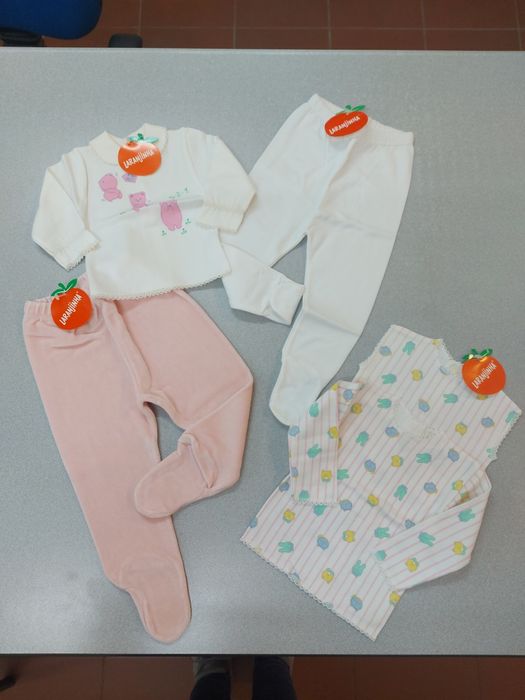 Conjunto 5 artigos bebé • menina • Laranjinha • NOVOS