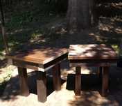 Taboret z drewna