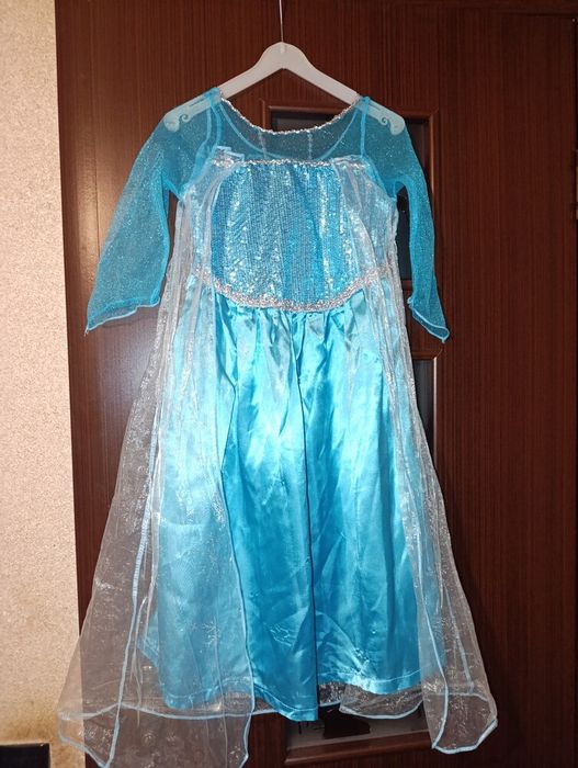 Карнавальний костюм сукня плаття ельза крижане серце 122 128 см зріст